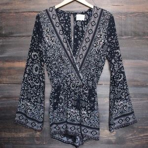 Cotton Candy LA - Navy Romper